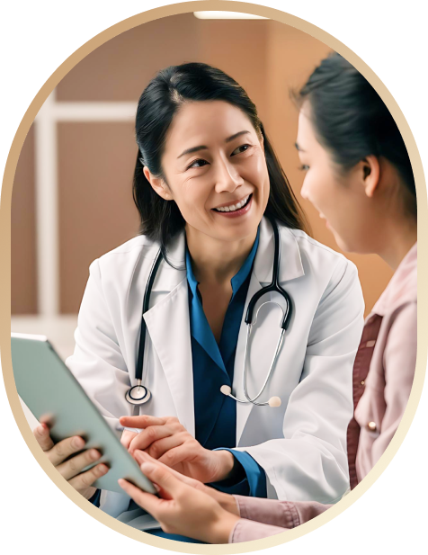 Doctor consulting patient